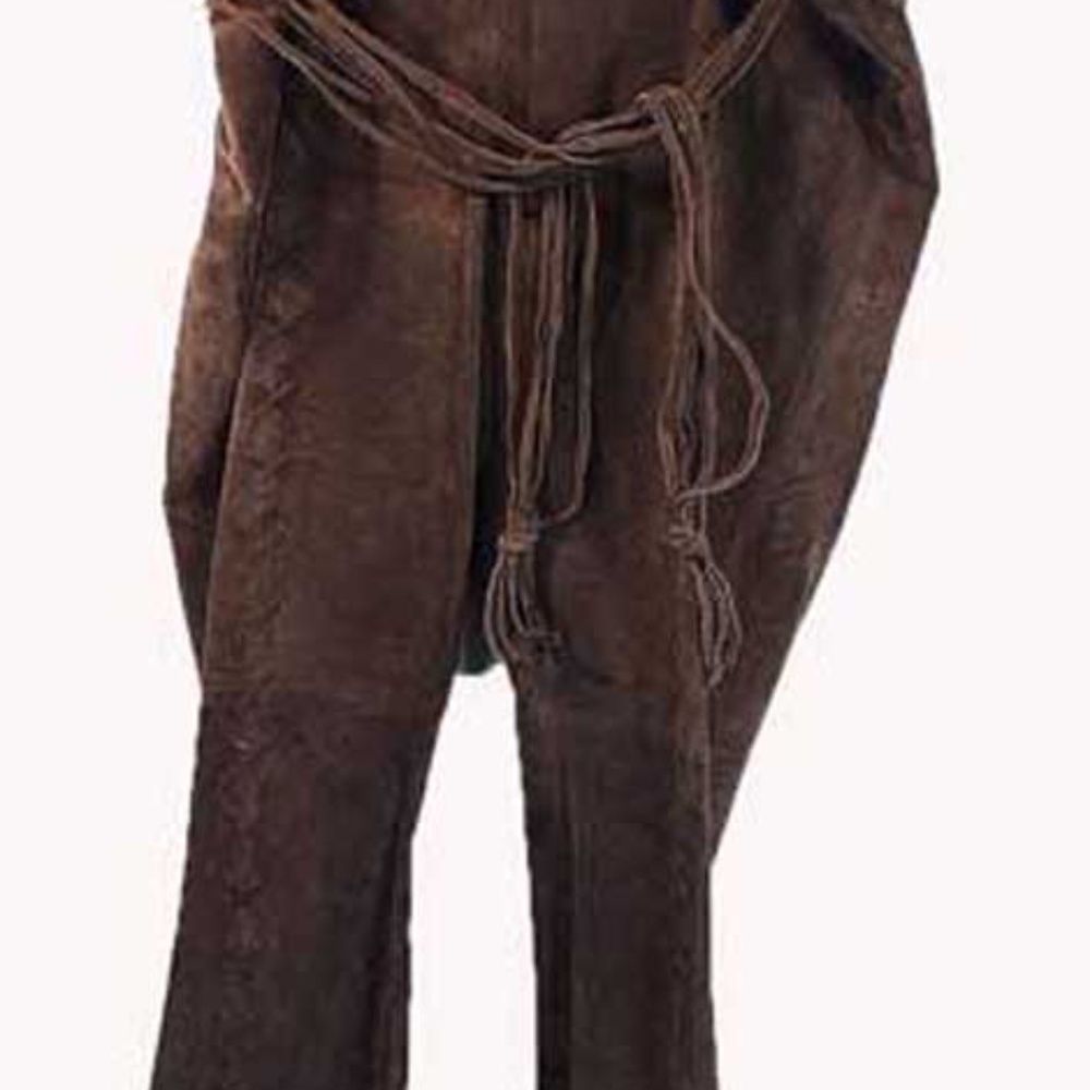 PANTS, SUEDE, PLUS 26, DARK BROWN, ADDITION ELLE SPORT, FULL FRONT "X" LACING